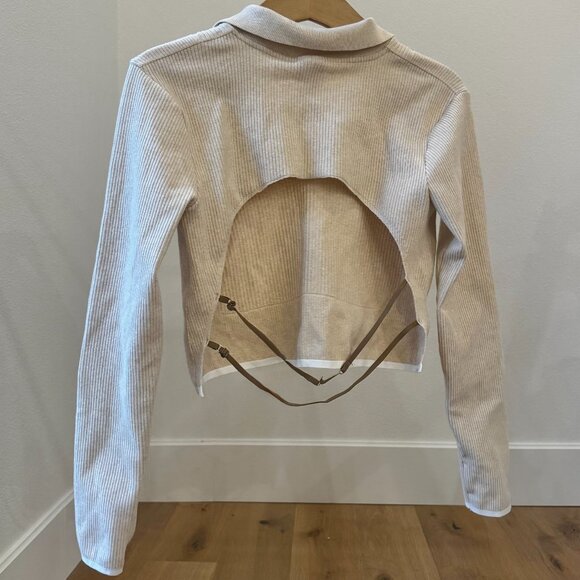 🔥 Nike x Jacquemus Polo Shirt XL  Streetwear Collab Hype Drop Neutral Beige 🔥 - Picture 13 of 16